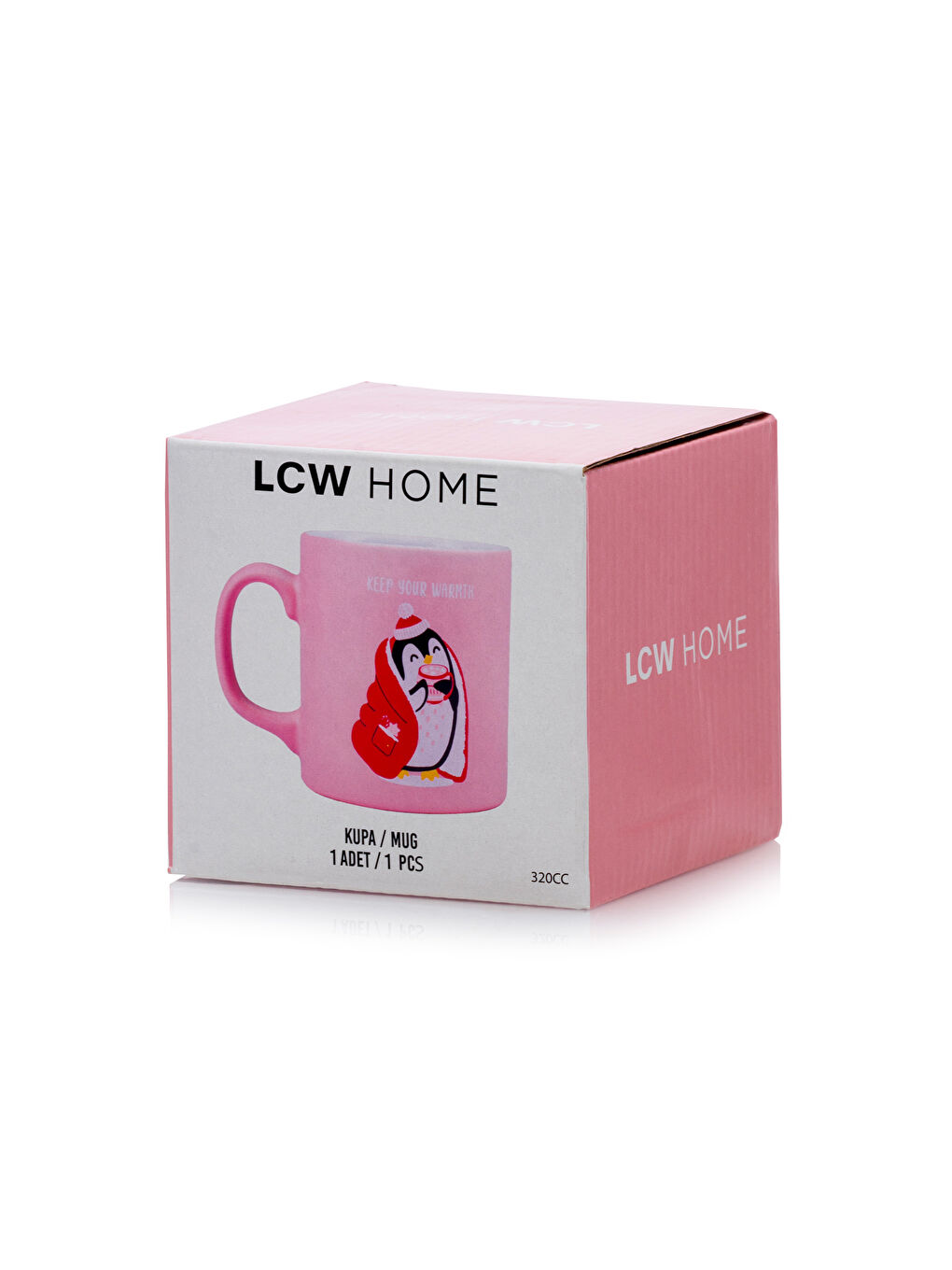 LCW HOME Uçuk Pembe Baskılı Seramik Kupa 320 Ml - 3