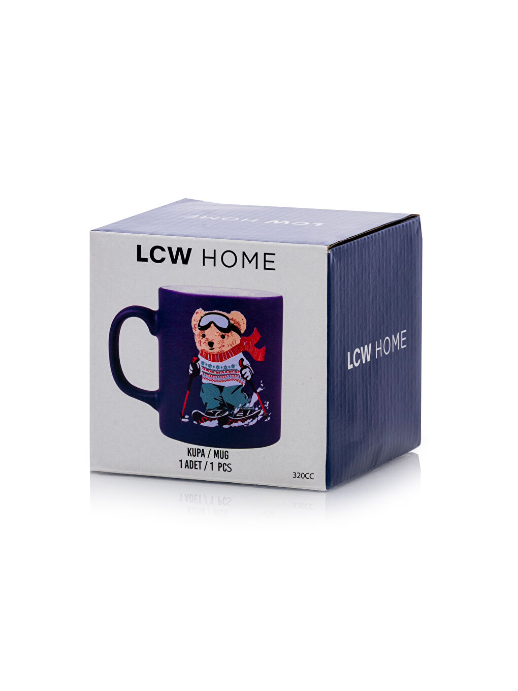 LCW HOME Lacivert Ayı Teddy Baskılı Seramik Kupa 320 Ml - 3