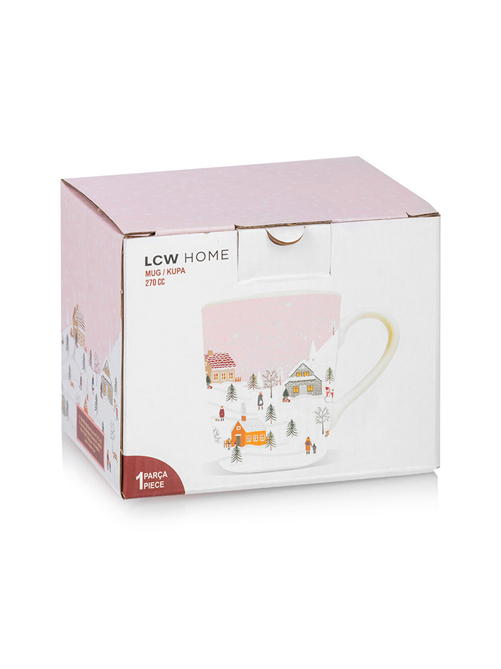 LCW HOME Pembe Yılbaşı Temalı Seramik Kupa 270 Ml - 3