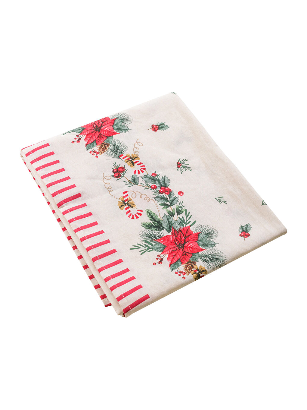 Bej Yılbaşı Temalı Masa Örtüsü 150x220 cm-8