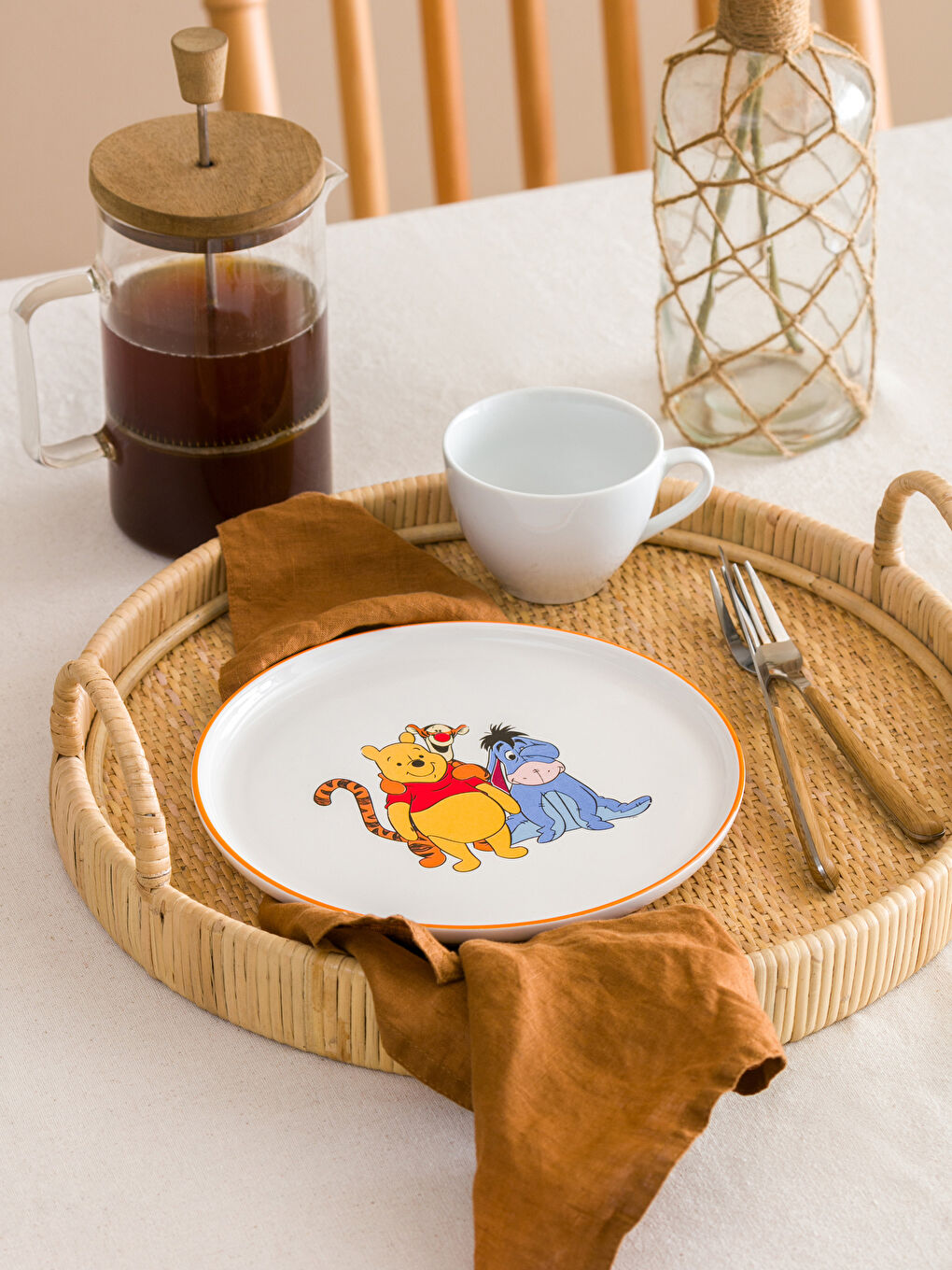 LCW HOME Karışık Winnie The Pooh Baskılı Seramik Pasta Tabağı 22 Cm