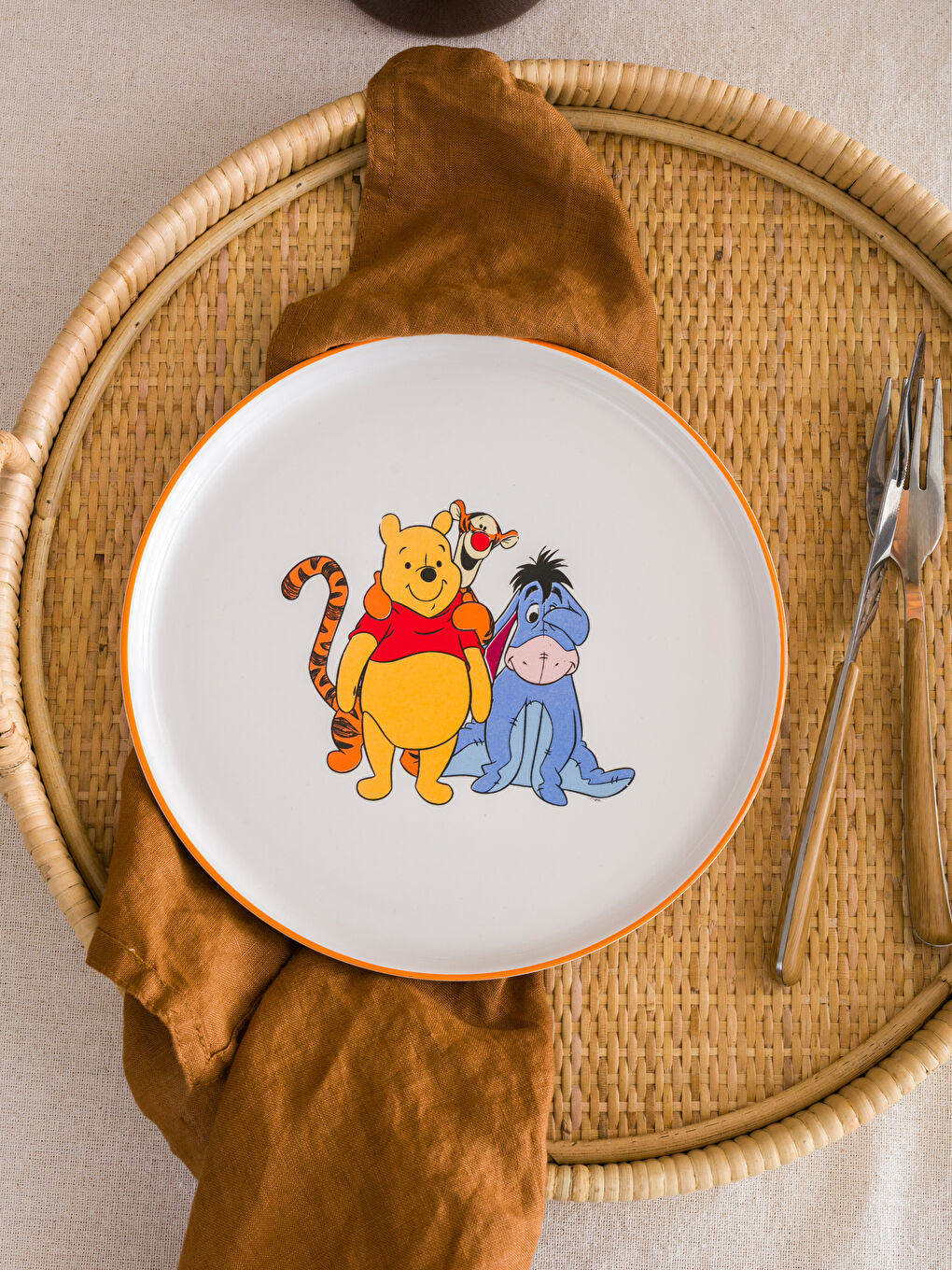 LCW HOME Karışık Winnie The Pooh Baskılı Seramik Pasta Tabağı 22 Cm - 1