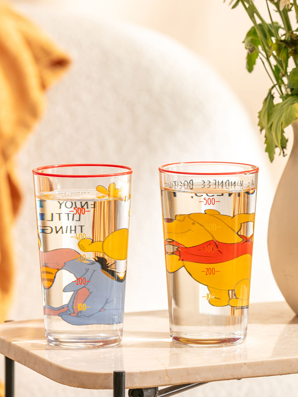 LCW HOME Karışık Baskılı Winnie The Pooh Baskılı Cam Bardak 2'li 570 Ml - 1