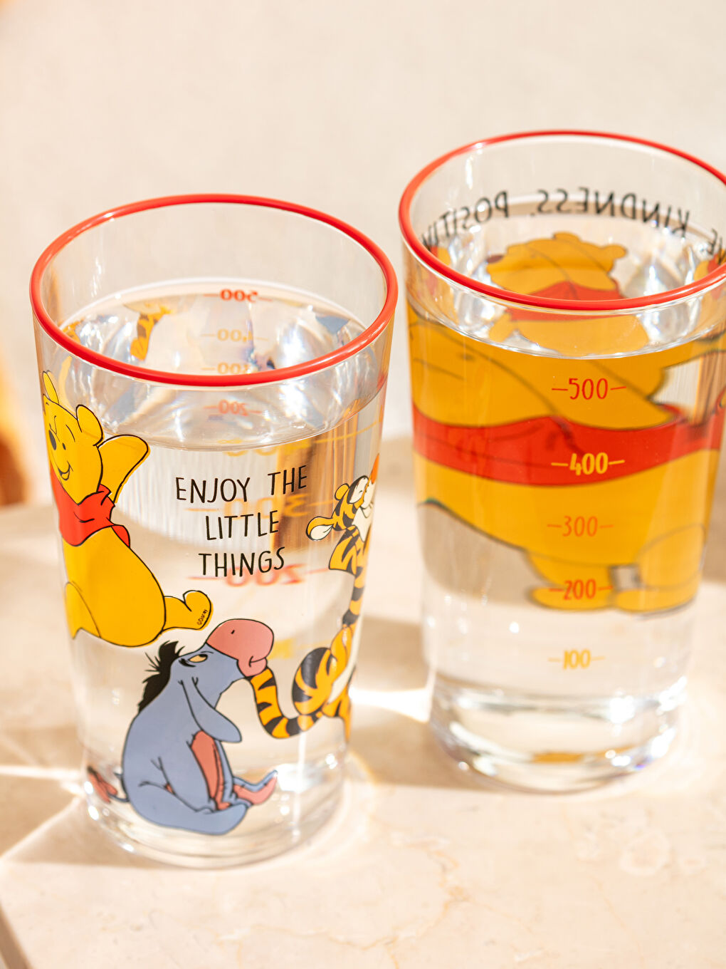 LCW HOME Karışık Baskılı Winnie The Pooh Baskılı Cam Bardak 2'li 570 Ml - 3