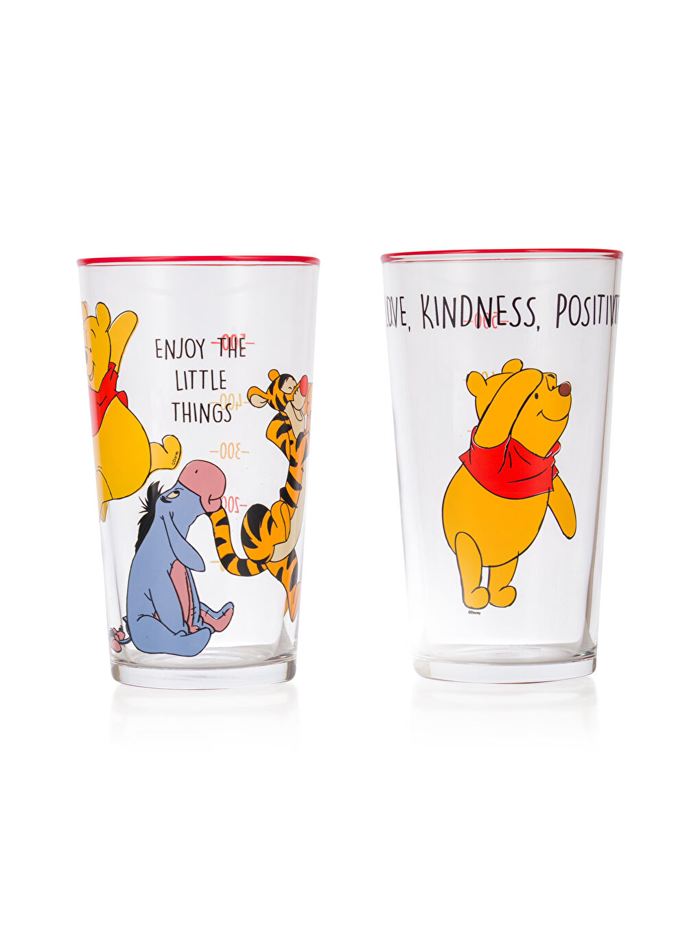 LCW HOME Karışık Baskılı Winnie The Pooh Baskılı Cam Bardak 2'li 570 Ml - 5