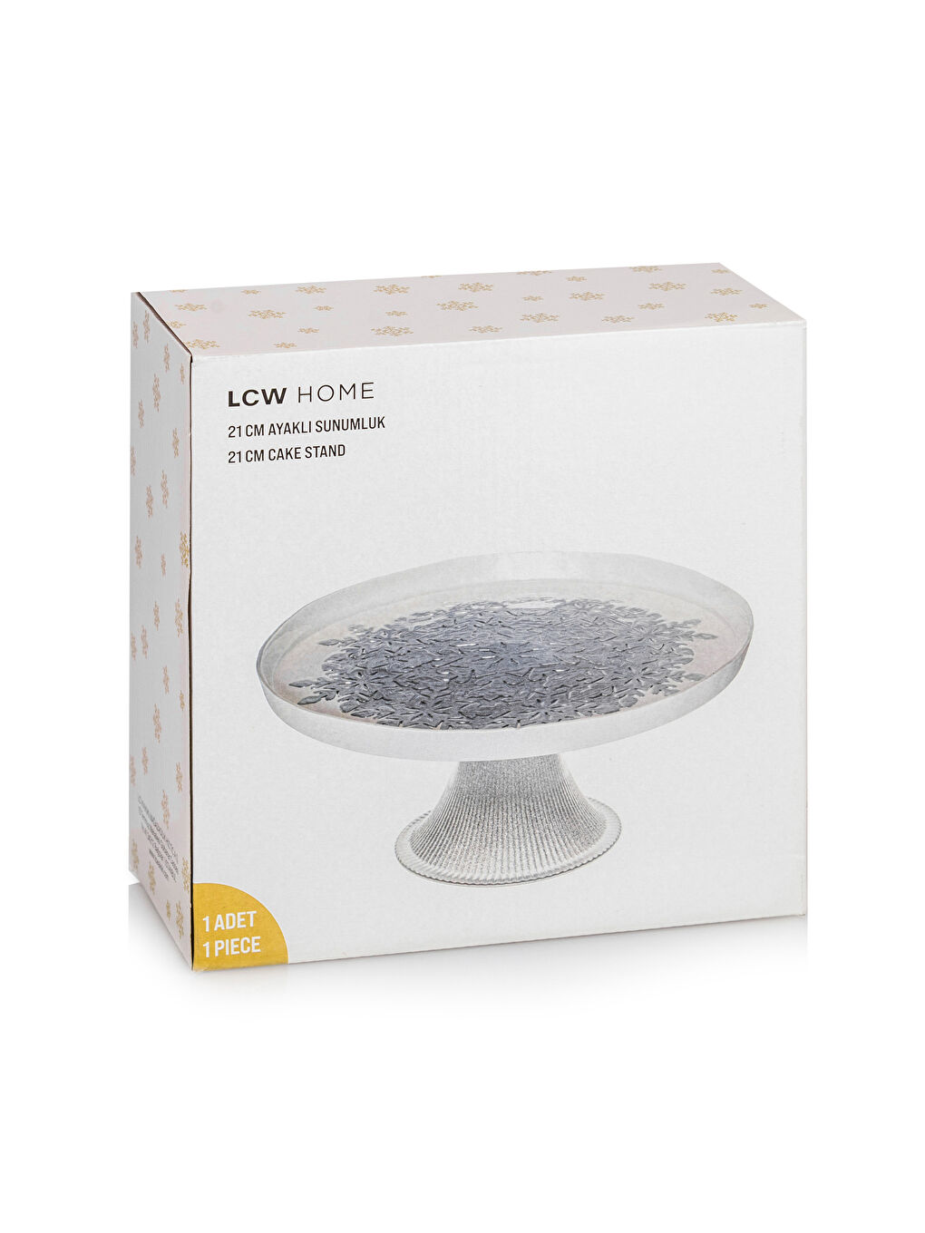 LCW HOME Beyaz Cam Ayaklı Sunumluk 21 Cm - 3