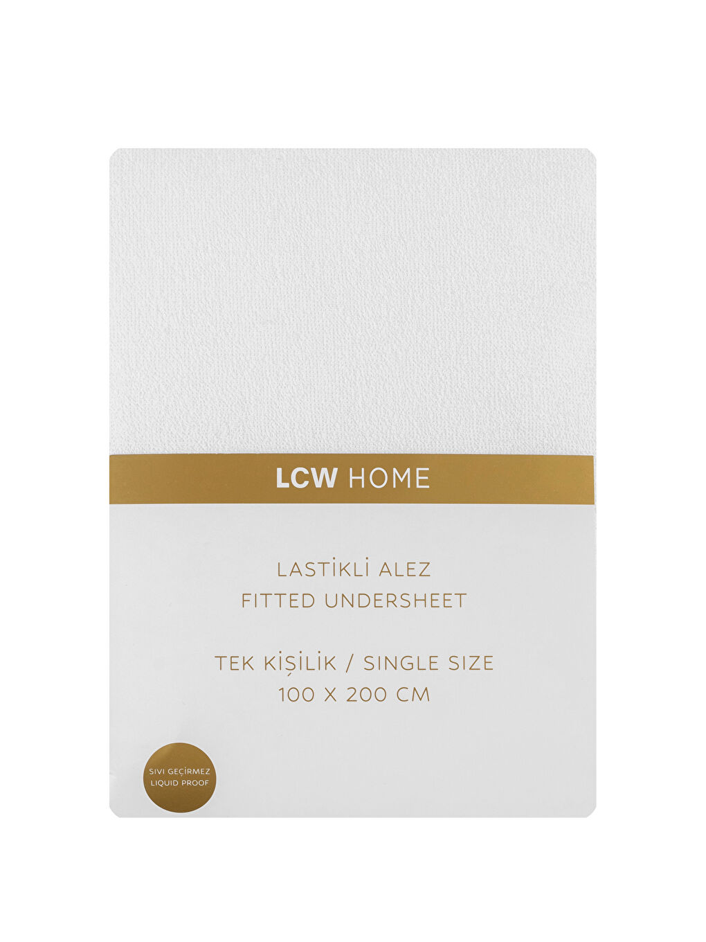 LCW HOME Beyaz Tek Kişilik Lastikli Alez 100x200 Cm - 3