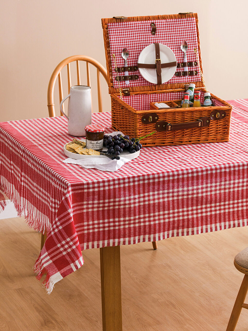 Nappe à carreaux 160x160 cm