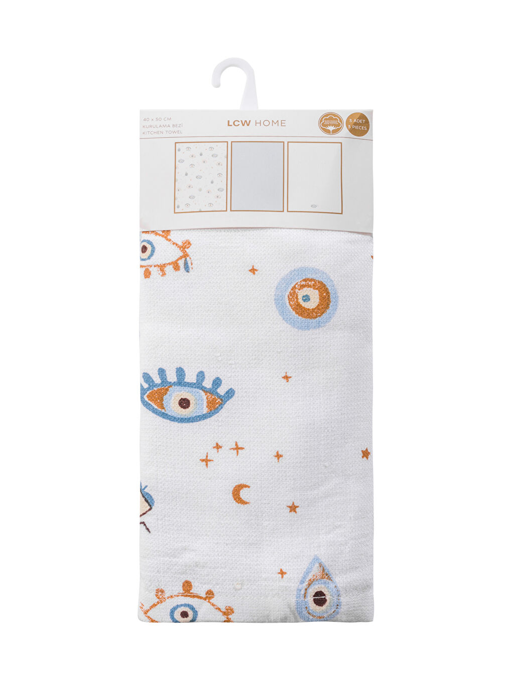 LCW HOME Eye Printed Tea Towel 3-packs 40x50 cm -W4J526Z8-LQQ