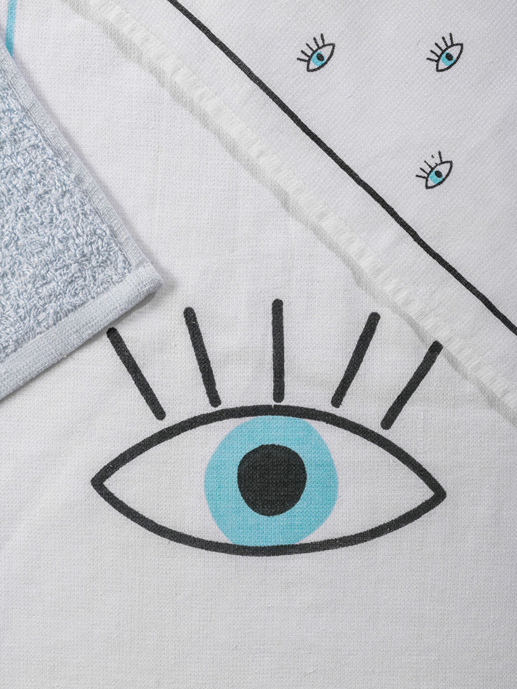 منشفة شاي بطبعة عين ٣ قطع 40x50 سم-4