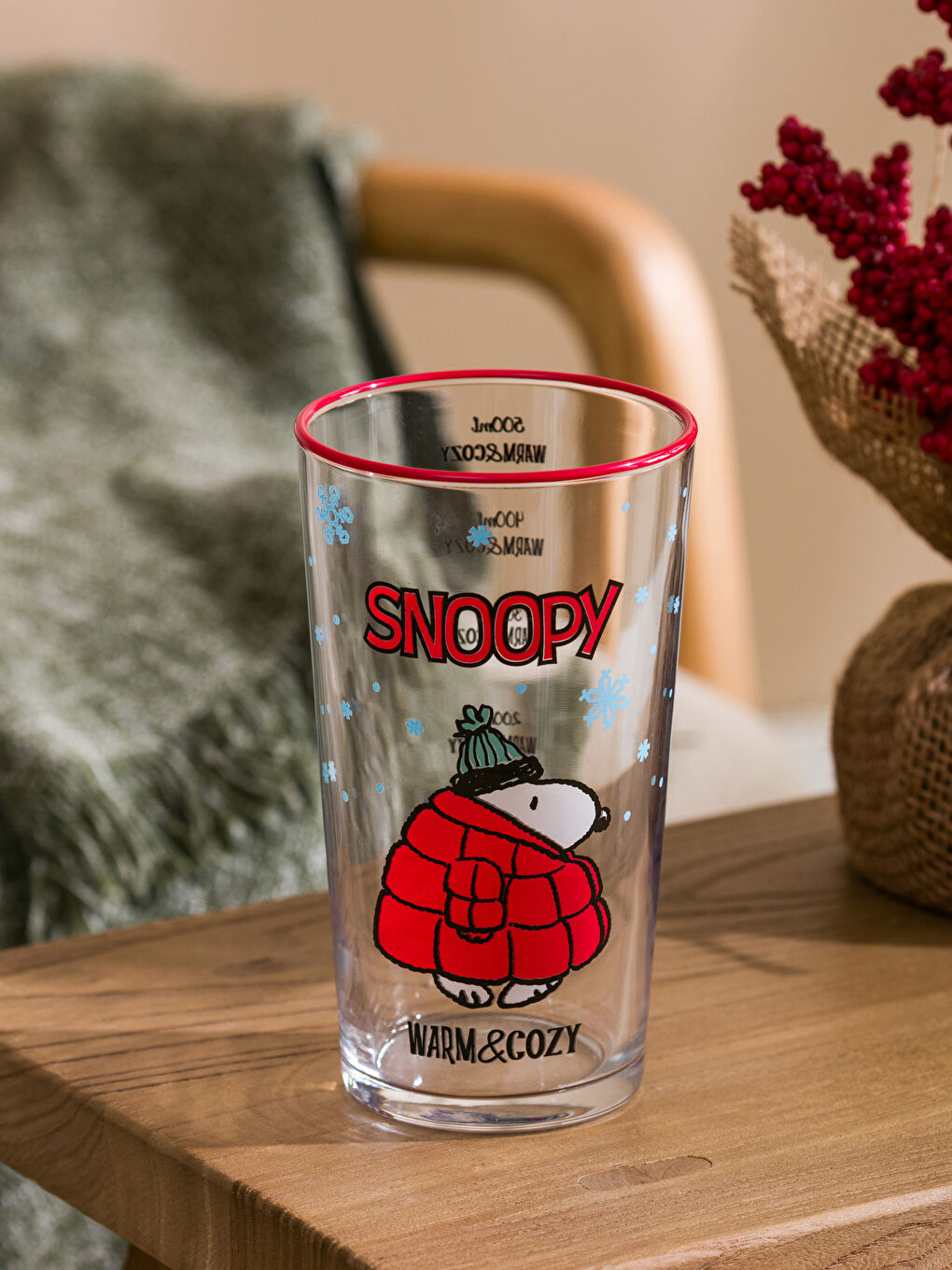 LCW HOME Karışık Snoopy Baskılı Cam Bardak 500 Ml - 2