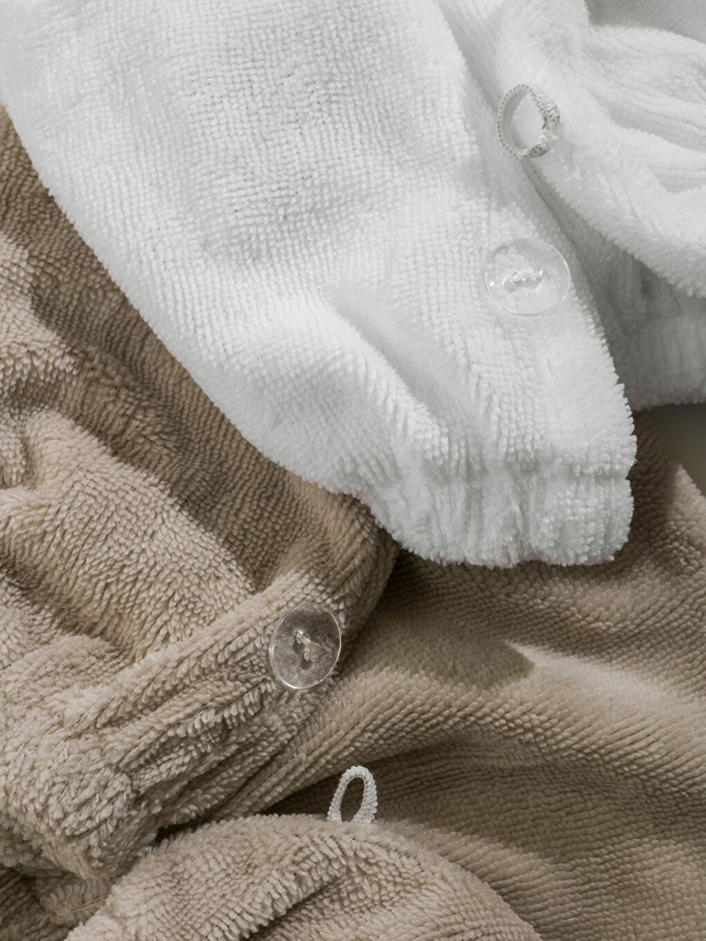 Gri Lastikli Kadın Saç Havlusu 2'li-2