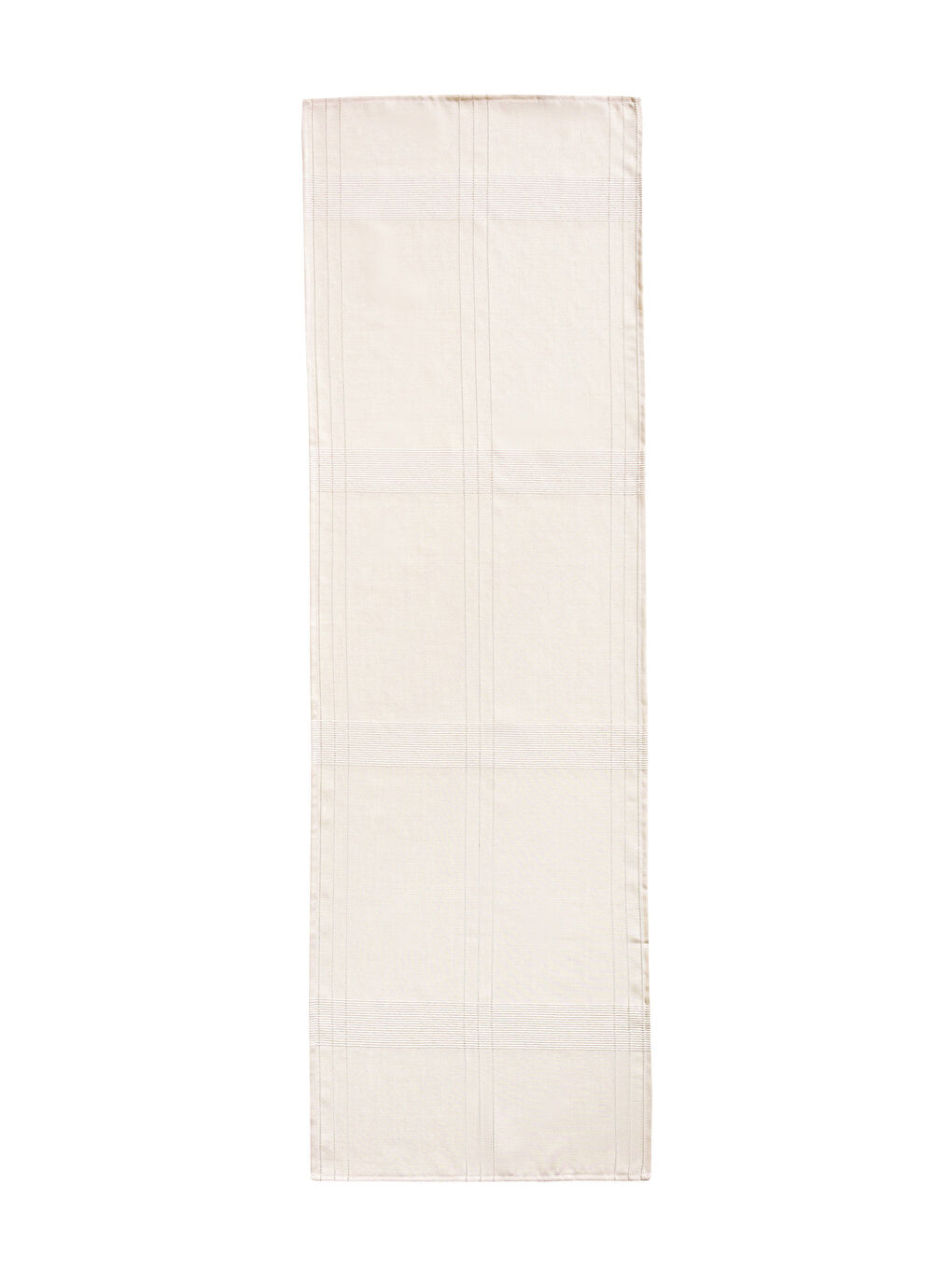 Bej Çizgi Nakışlı Runner 45x150 cm-4