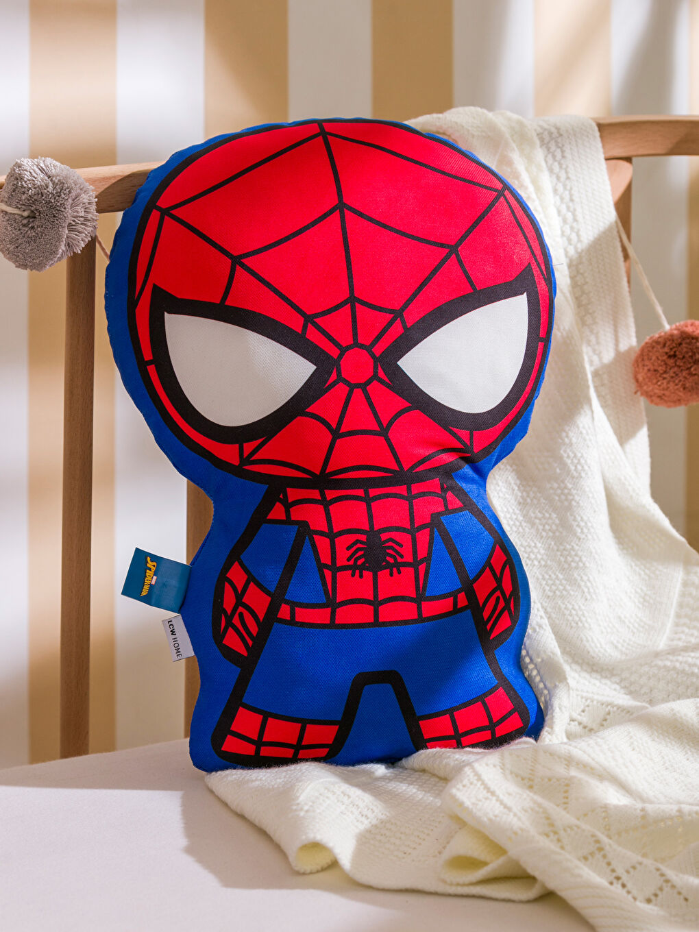 Spider-Man Printed Filled Baby Cushion 43 cm