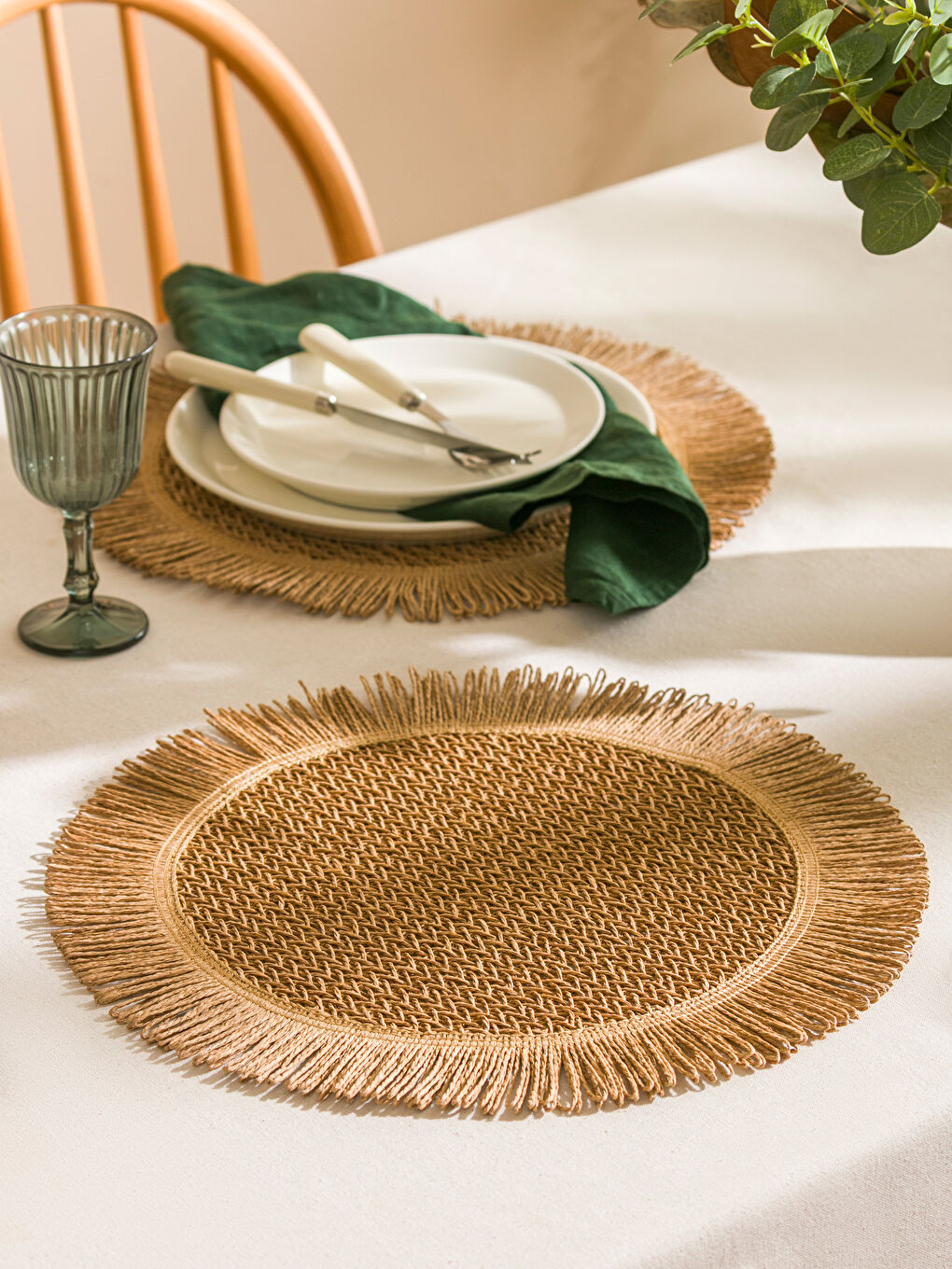 Wicker Underplate Set 2 Pack 40 cm-1
