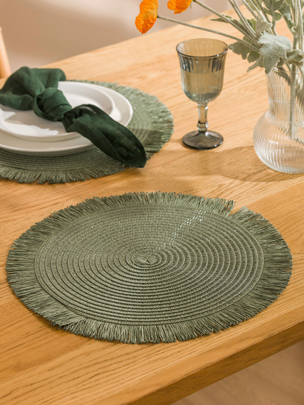 Yeşil Hasır Supla Seti 2'li 39 cm-1