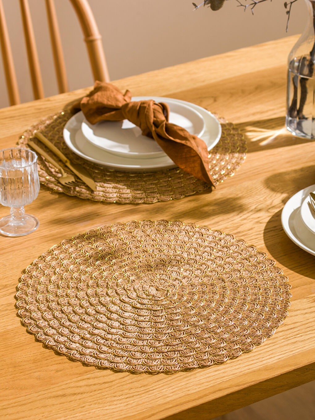 Wicker Underplate Set 2 Pack 38 cm-1