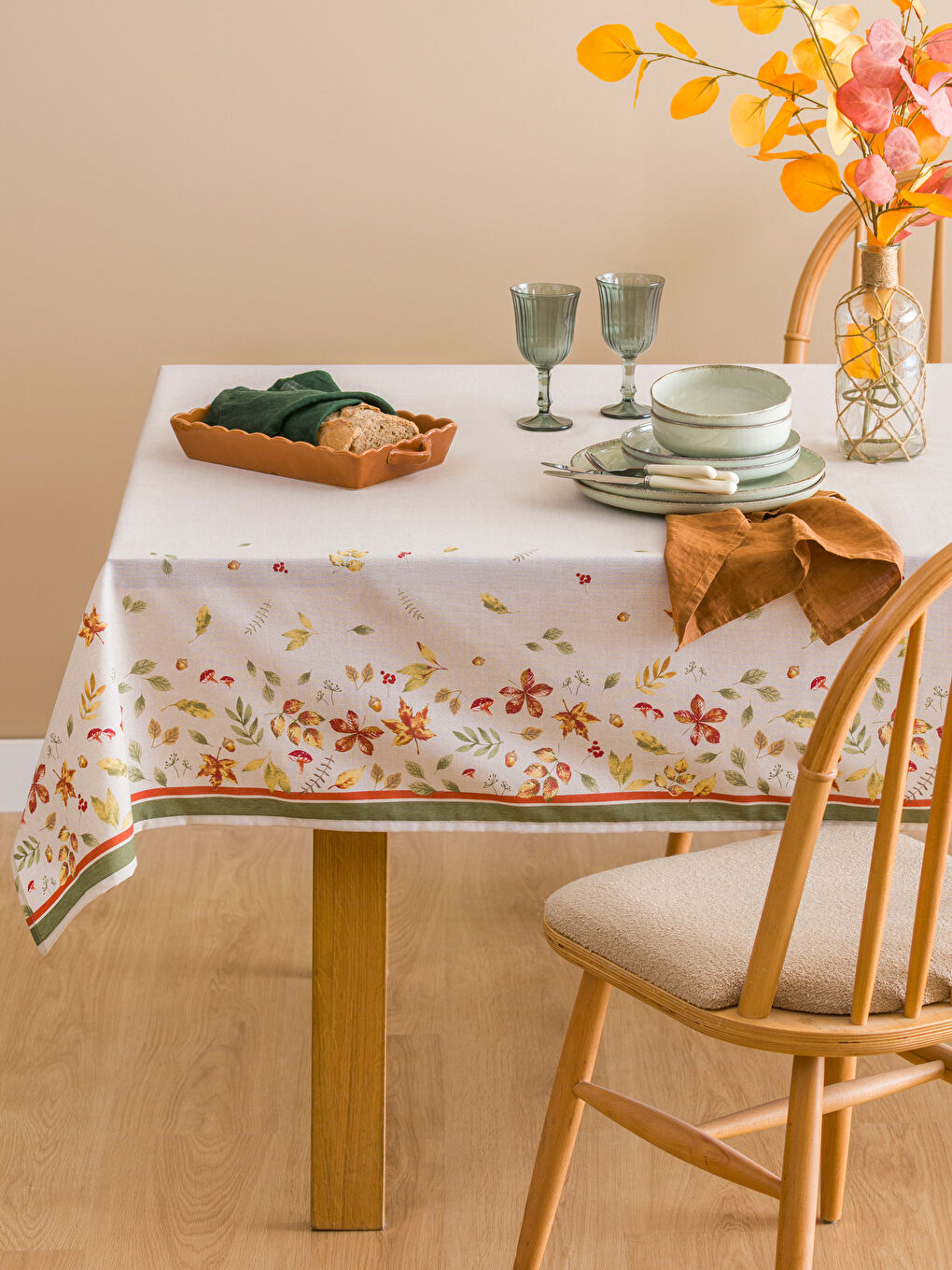 LCW HOME Floral Patterned Tablecloth 150x220 cm -W55970Z8-F9C