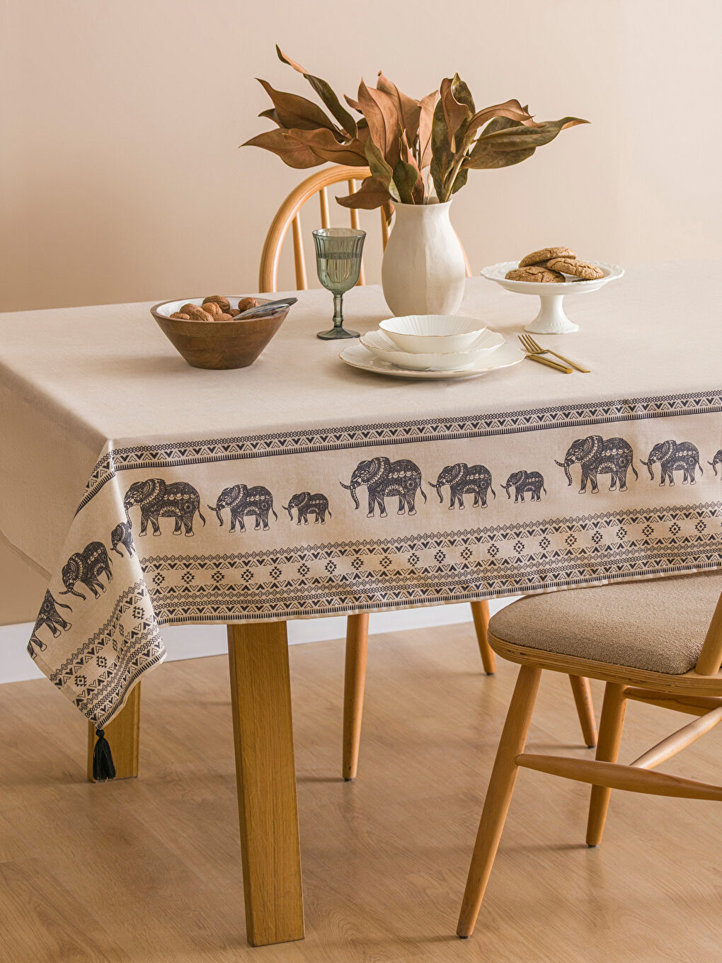 Elephant Printed Tablecloth 150x200 cm -W55976Z8-F9C