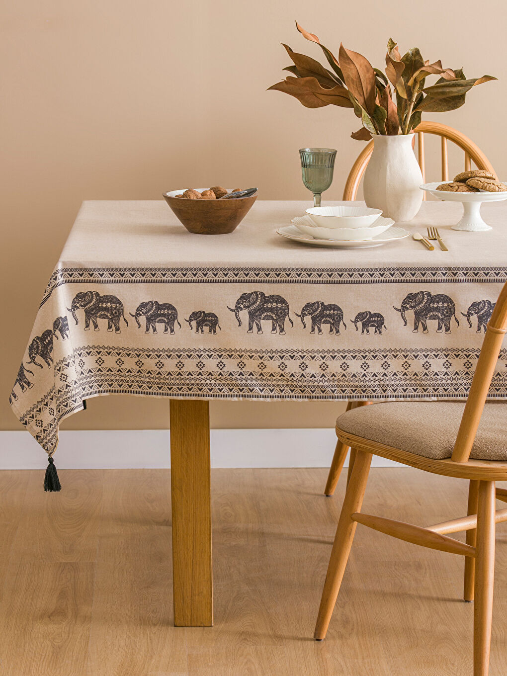 Elephant Printed Tablecloth 150x200 cm -W55976Z8-F9C