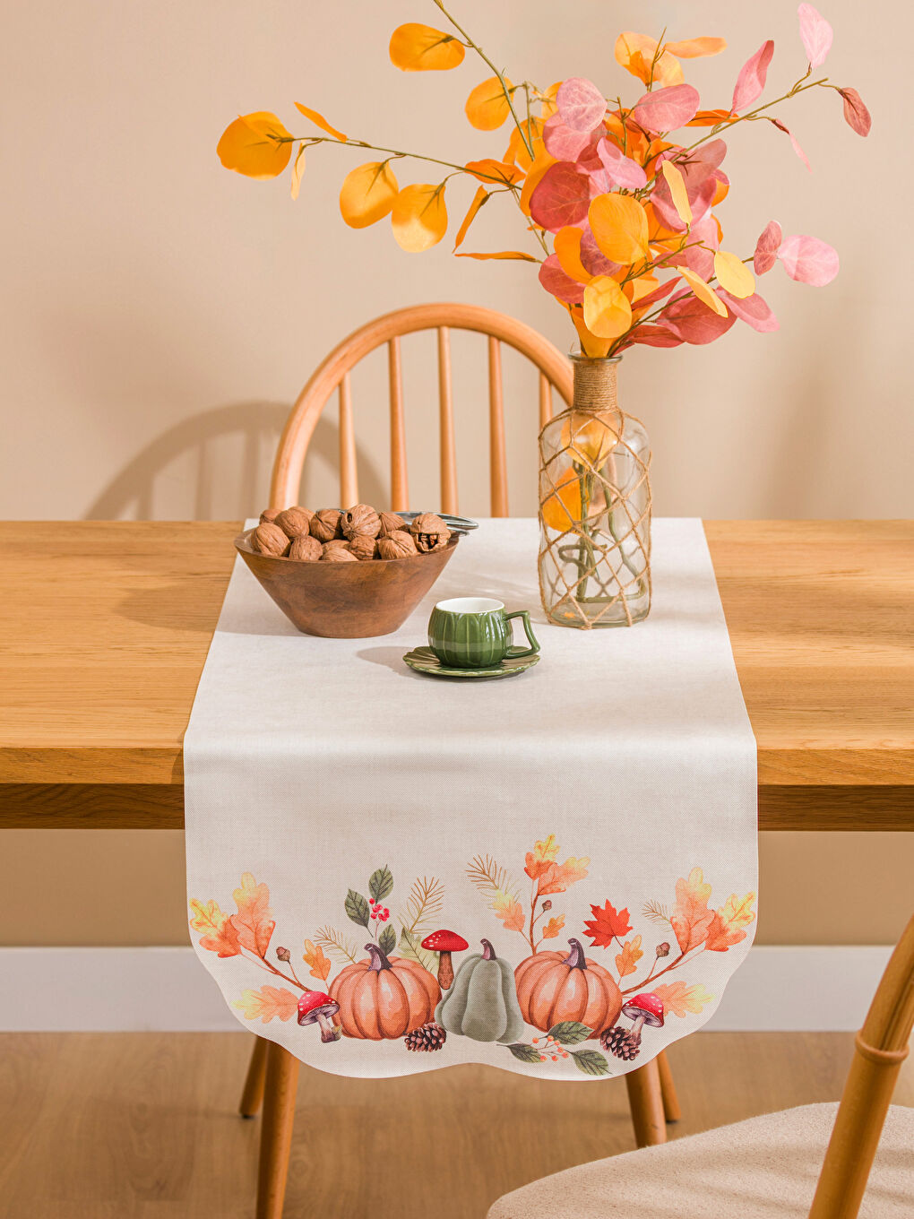 H12 Настольная дорожка с принтом тыквы 45x150 см-1