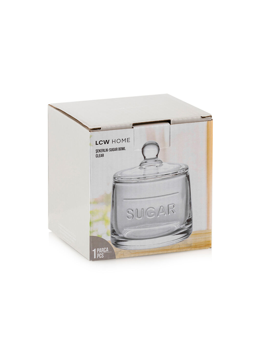 LCW HOME Glass Sugar Bowl -W56120Z8-Q57