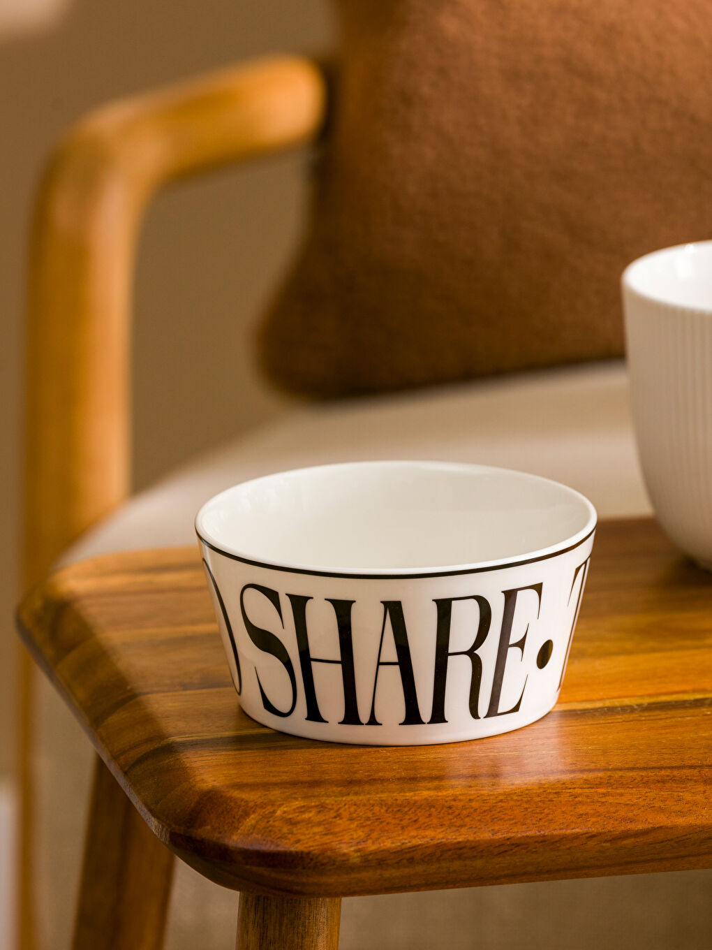 Text Printed Ceramic Bowl 12 cm-1