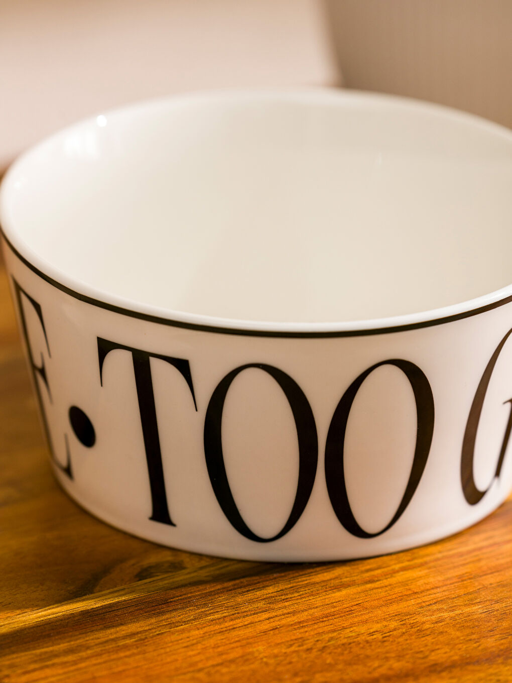 Text Printed Ceramic Bowl 12 cm-2