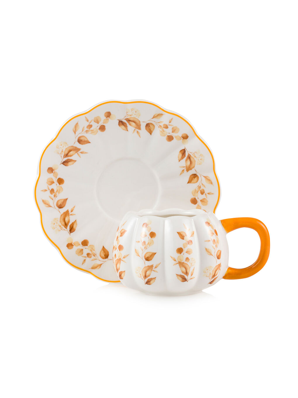 Printed 2-Person Porcelain Coffee Cup Set 90 ml-4