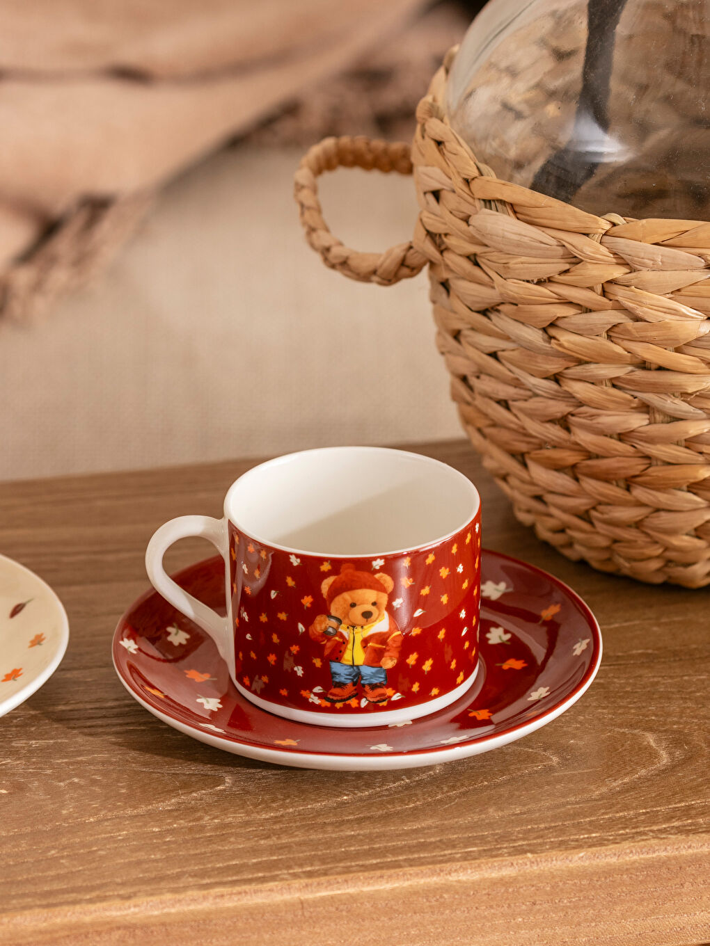 Karışık Ayı Teddy Baskılı 2 Kişilik Kahve Fincan Takımı 90 ml-1