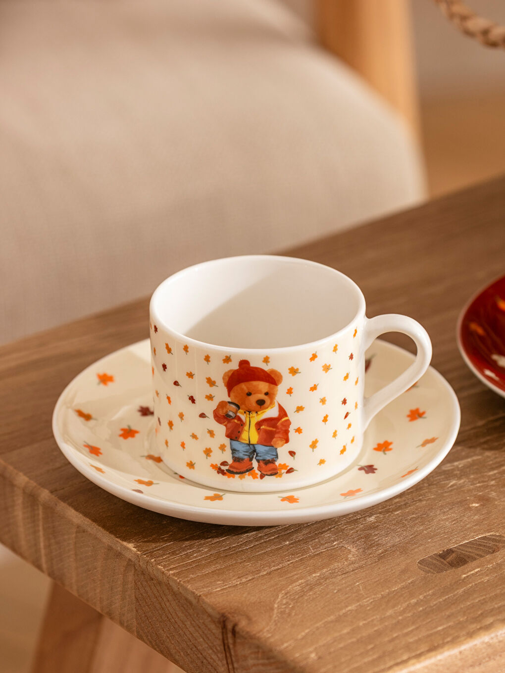 Karışık Ayı Teddy Baskılı 2 Kişilik Kahve Fincan Takımı 90 ml-2