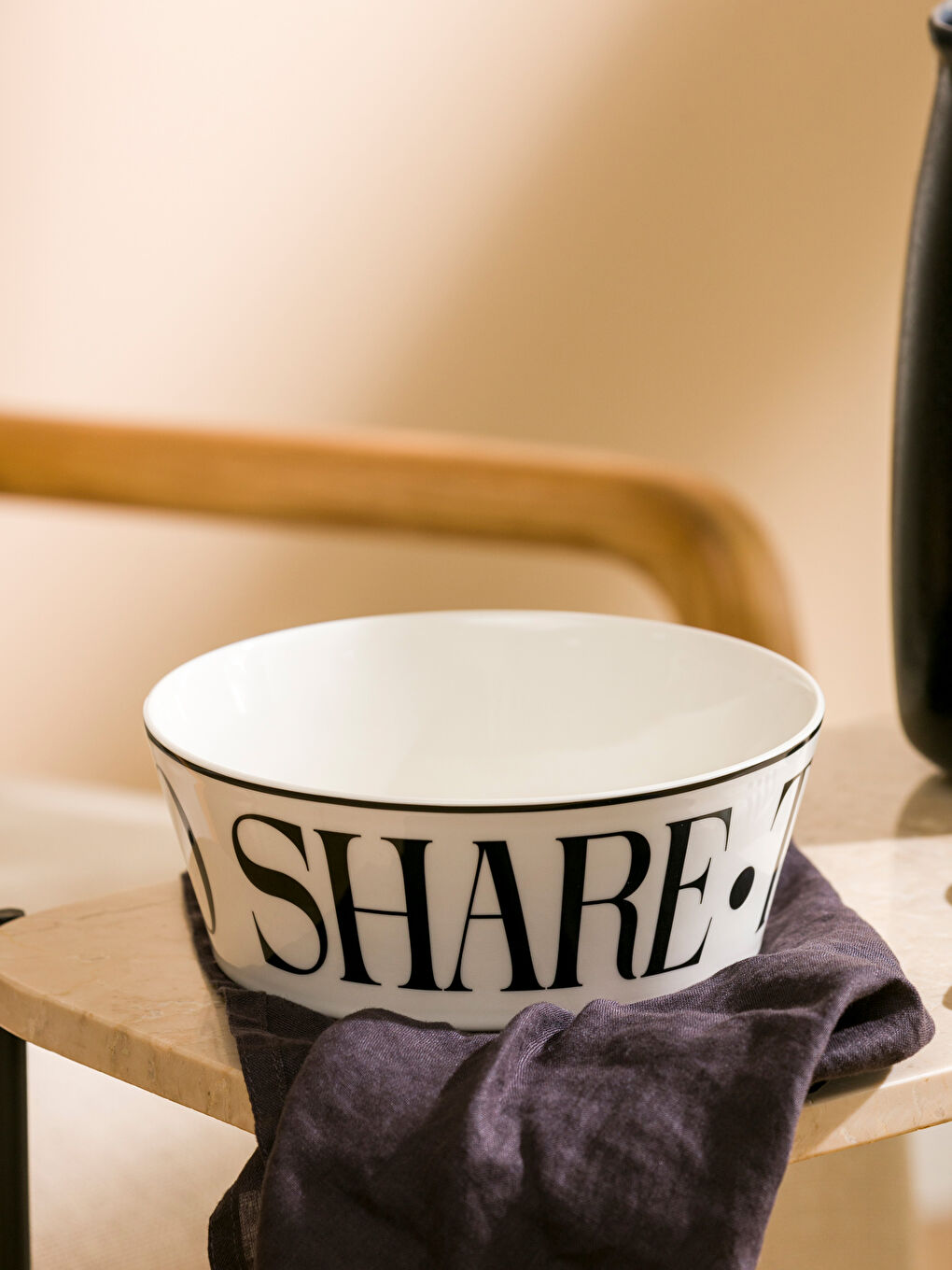 Printed Ceramic Salad Bowl 18 cm-1