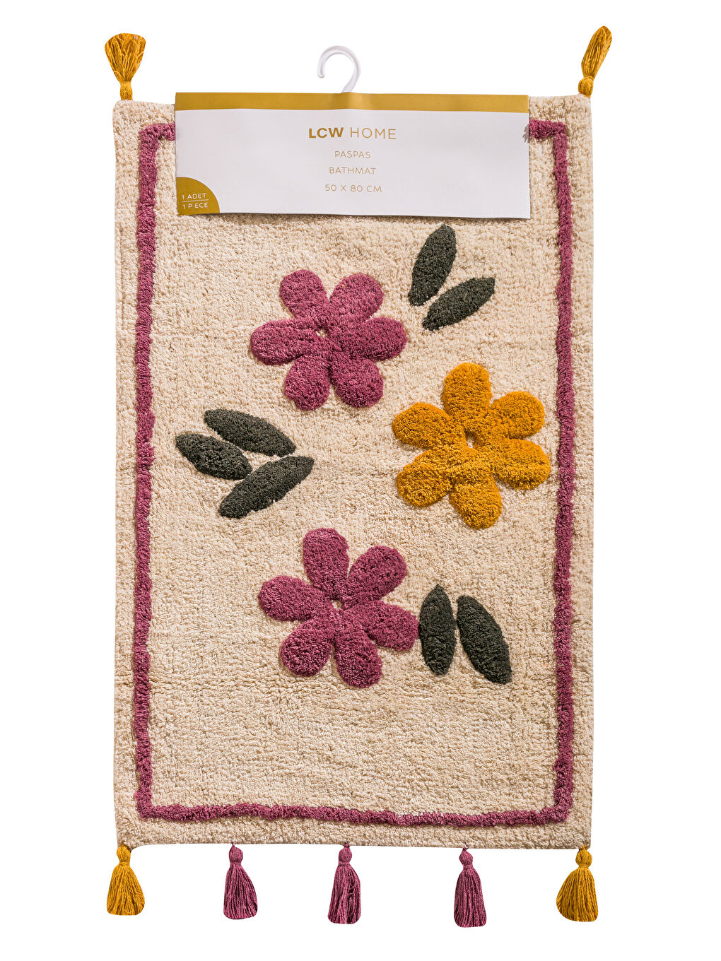 LCW HOME Cvetna Vezena Prostirka za Kupatilo 50x80 cm -W56690Z8-F9C
