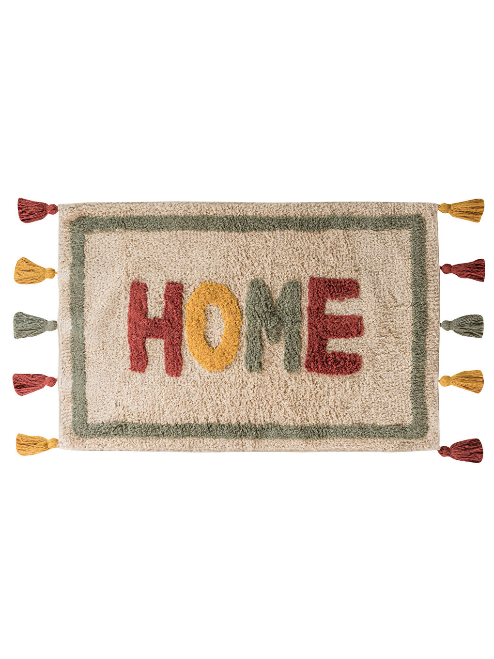 Home Embroidered Tassel Bath Mat 50x80 cm-5