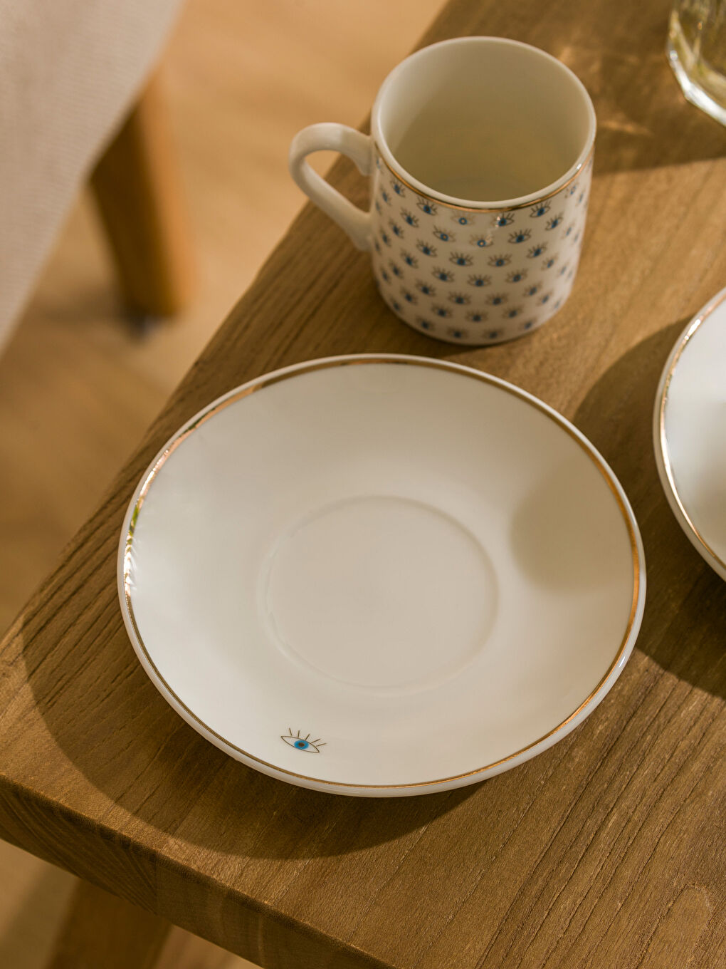 LCW HOME Eye Printed 2-Person Porcelain Coffee Cup Set 90 ml -W56797Z8-LQQ