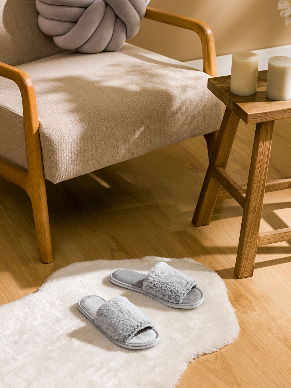 LCW HOME Plush Women's Home Slippers -W56810Z8-JSB
