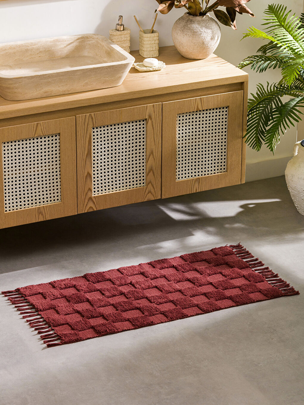 LCW HOME سجادة حمام بني -W57111Z8-YCV