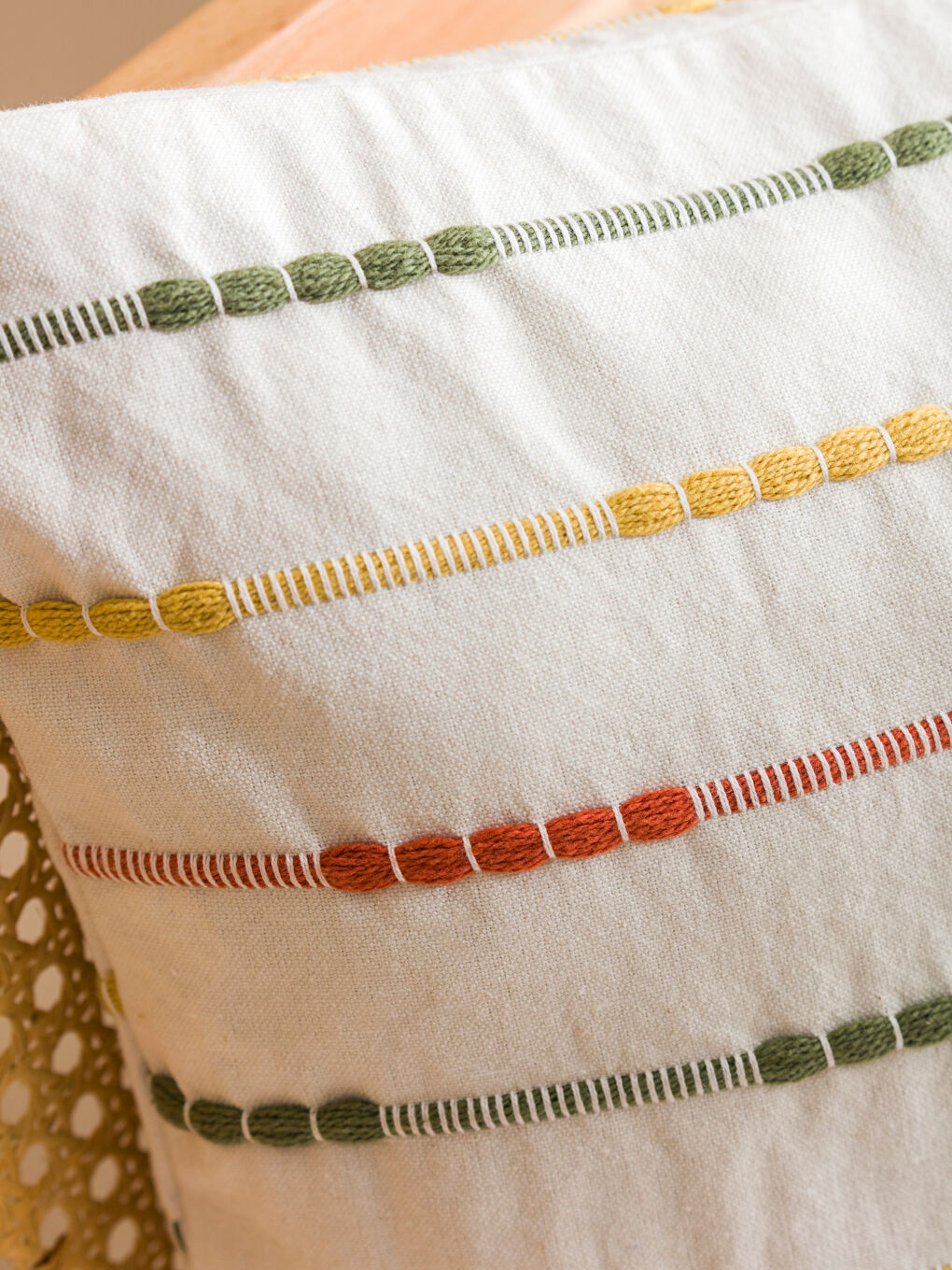 LCW HOME Striped Embroidered Cushion Case 45x45 cm -W57114Z8-V7F
