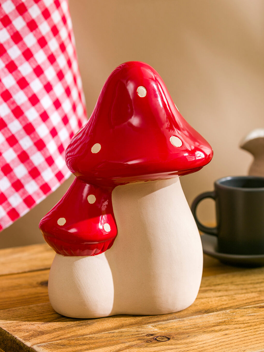 Ekru Mantar Figürlü Dekoratif Led Işık 20 cm-2