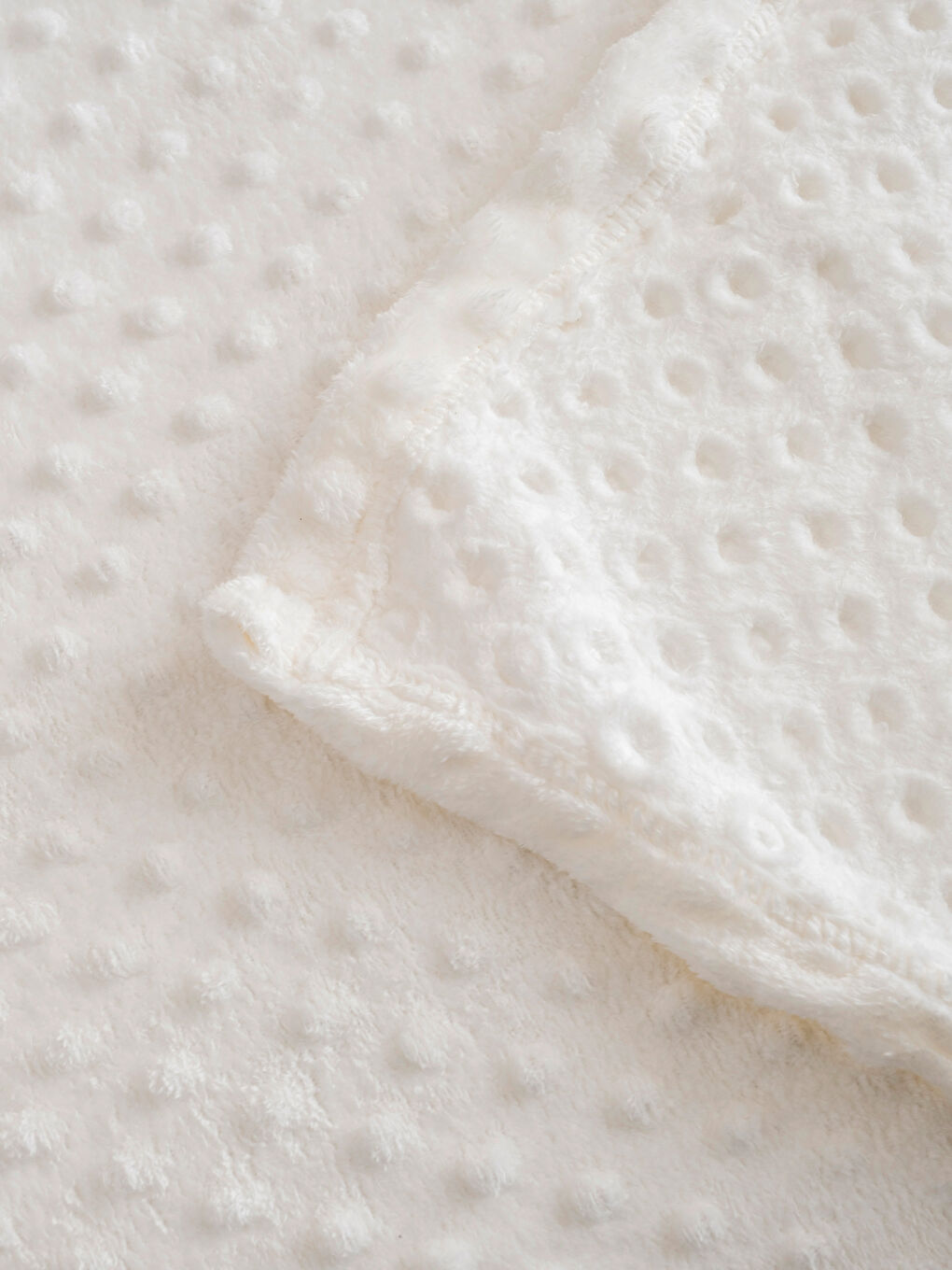 Ekru Çift Kişilik Pelüş Battaniye 200x220 cm-3