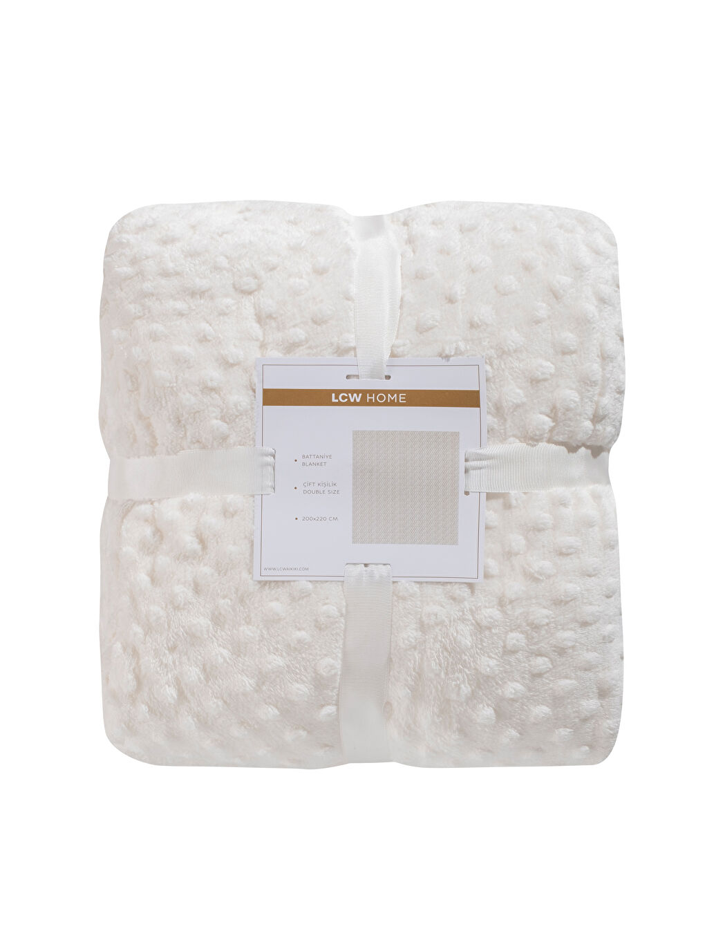Ekru Çift Kişilik Pelüş Battaniye 200x220 cm-4