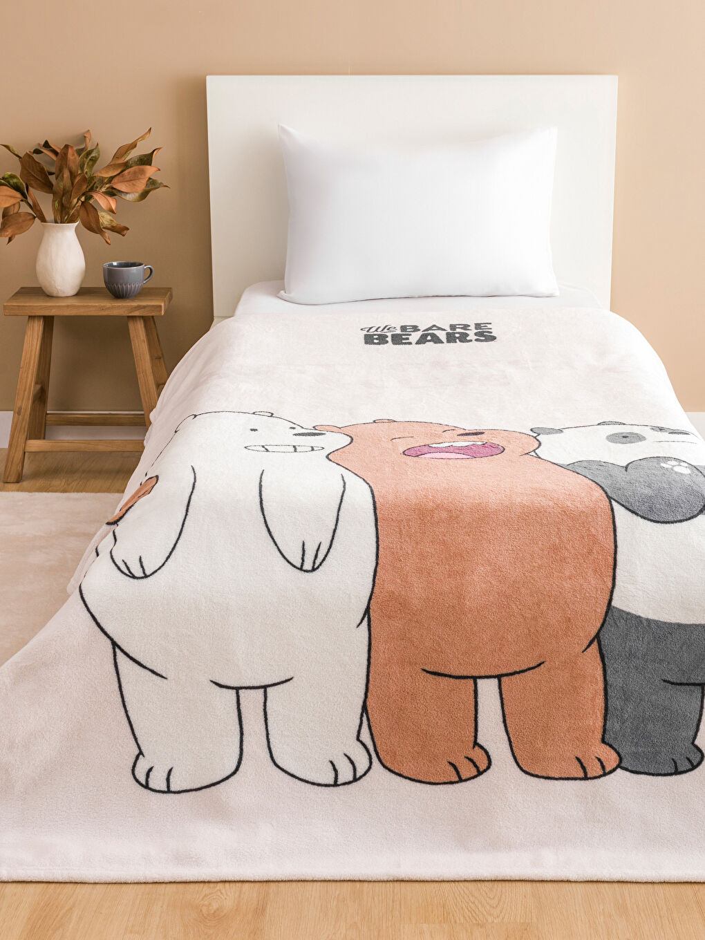We Bare Bears Printed Single Bed Blanket 150x200 cm