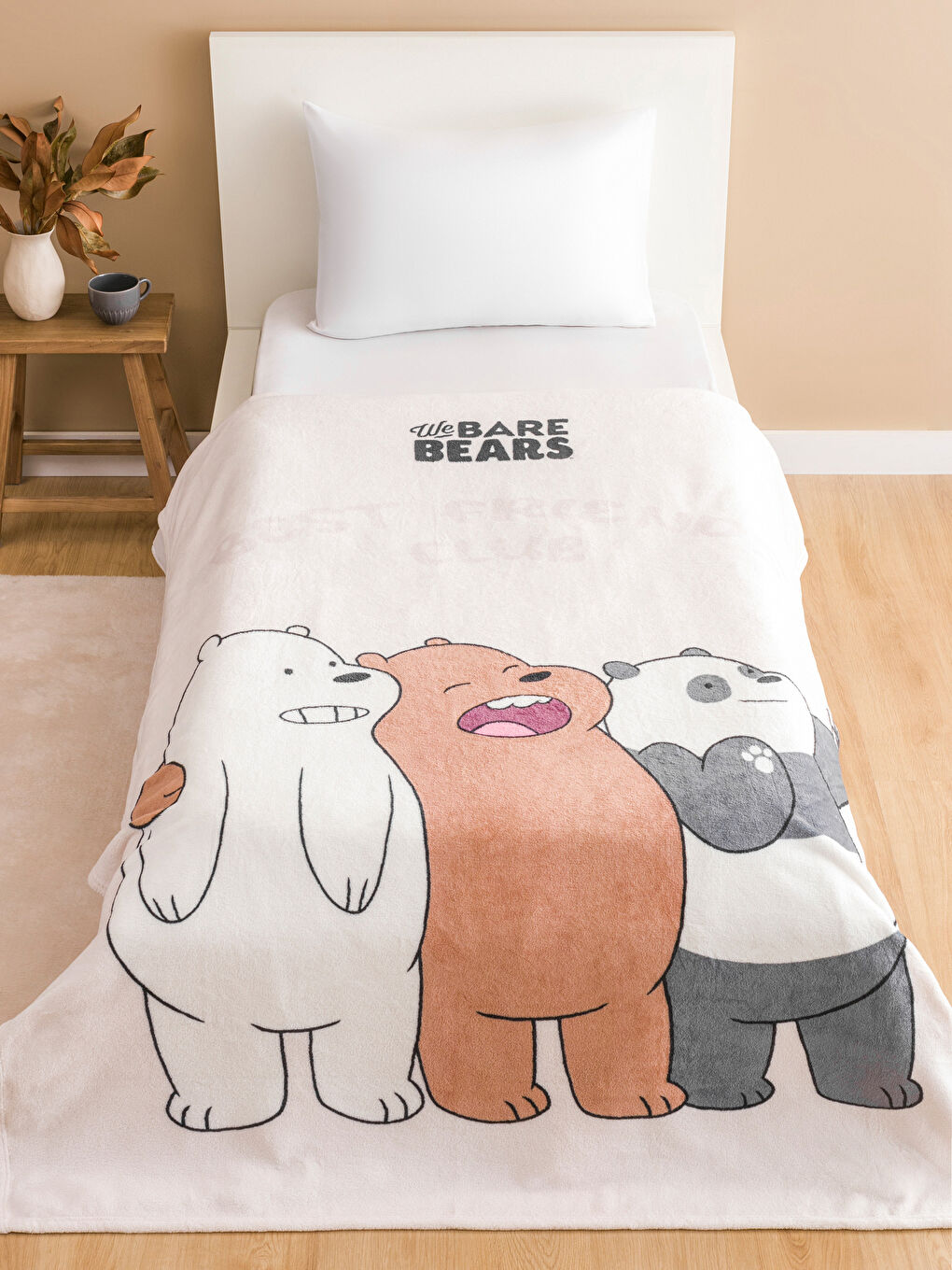 We Bare Bears Printed Single Bed Blanket 150x200 cm-1
