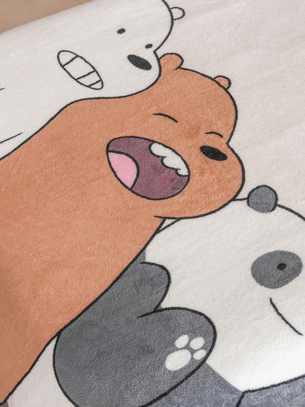 We Bare Bears Printed Single Bed Blanket 150x200 cm-2