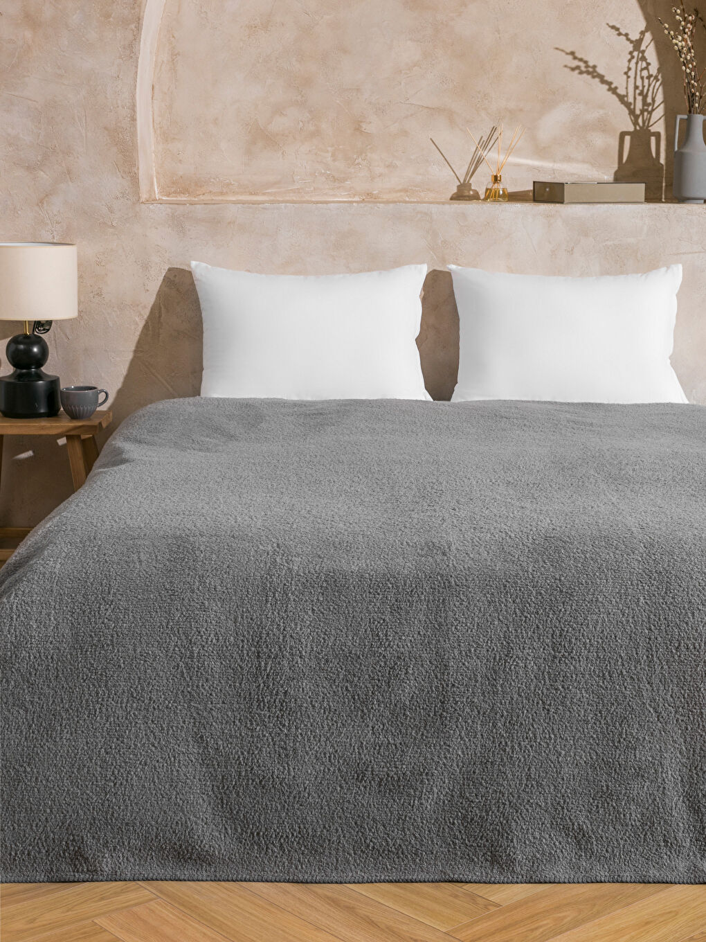 LCW HOME Double Plush Blanket 200x220 cm -W57728Z8-R17