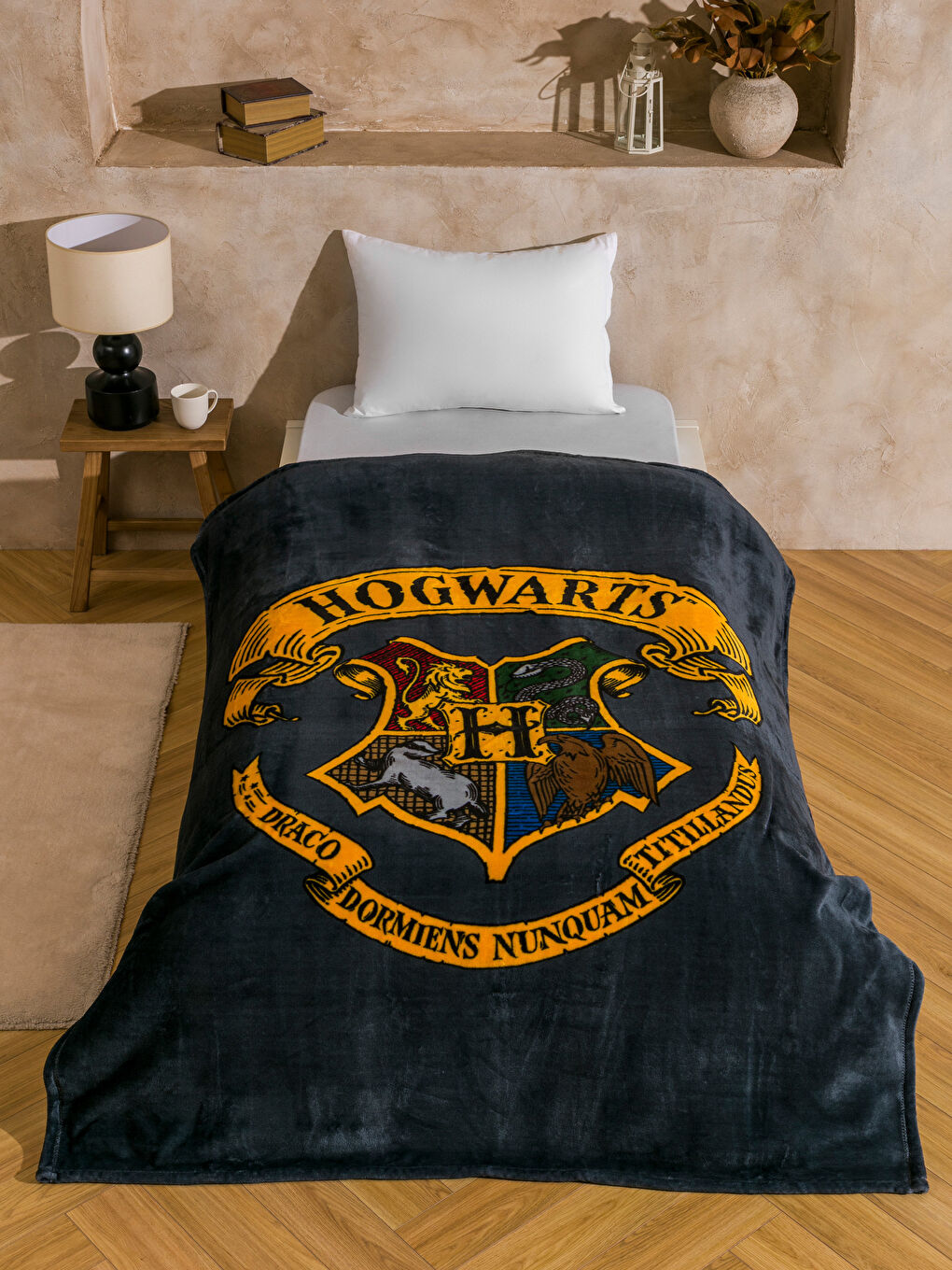 LCW HOME بطانية مفردة هاري بوتر مطبوعة 150x200 سم -W57741Z4-F9C