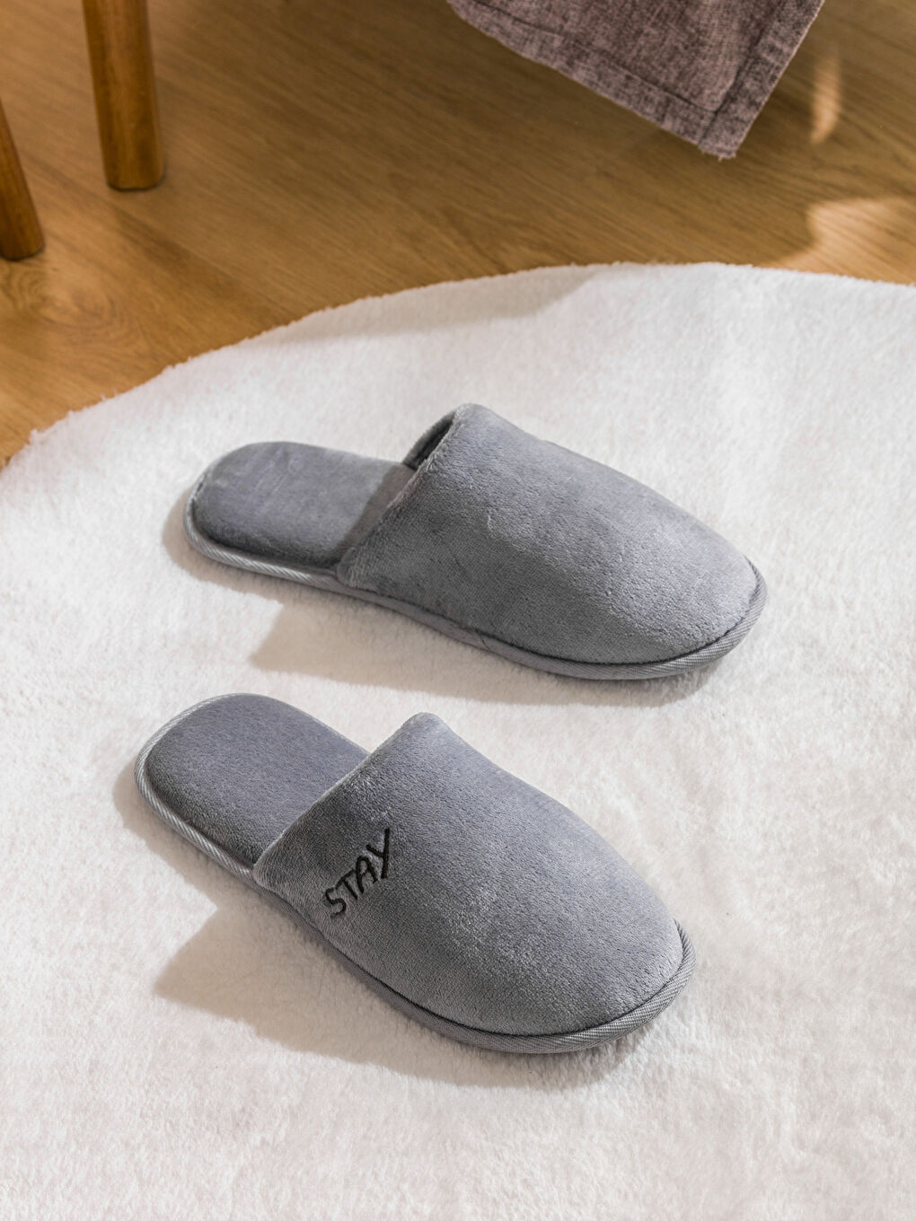 LCW HOME Plush Men's Home Slippers -W58047Z8-VD7