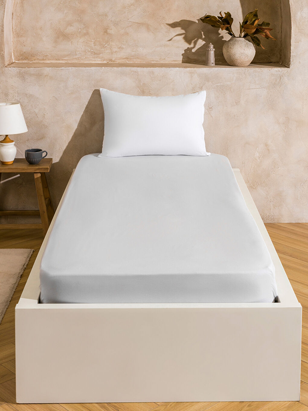 LCW HOME لاپەڕەی تاکی فیت بووەی پەنجەوەنی سادە -W58419Z8-DTY