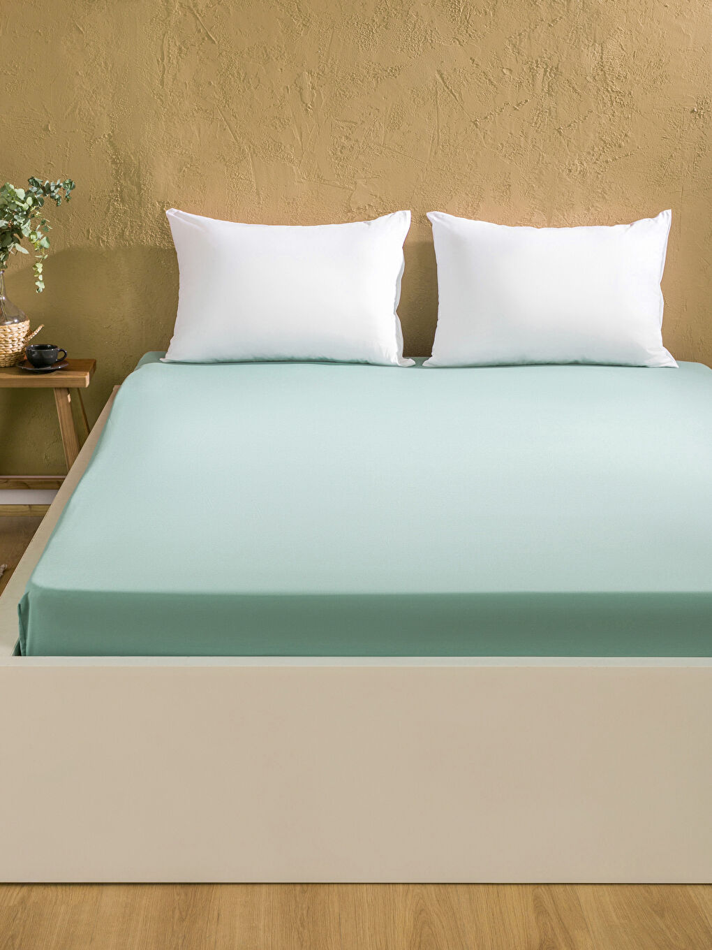 LCW HOME دوو پەڕەی فیت بووەی پۆپلینی کۆتۆن -W58420Z8-GLR
