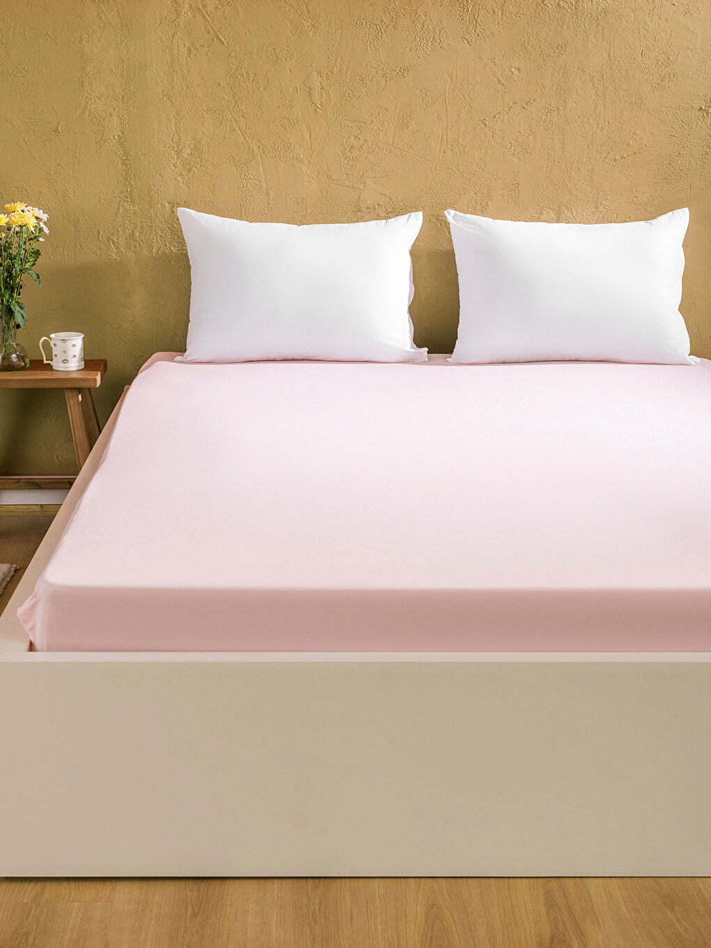LCW HOME دوو پەڕەی فیت بووەی پۆپلینی کۆتۆن -W58420Z8-QWK